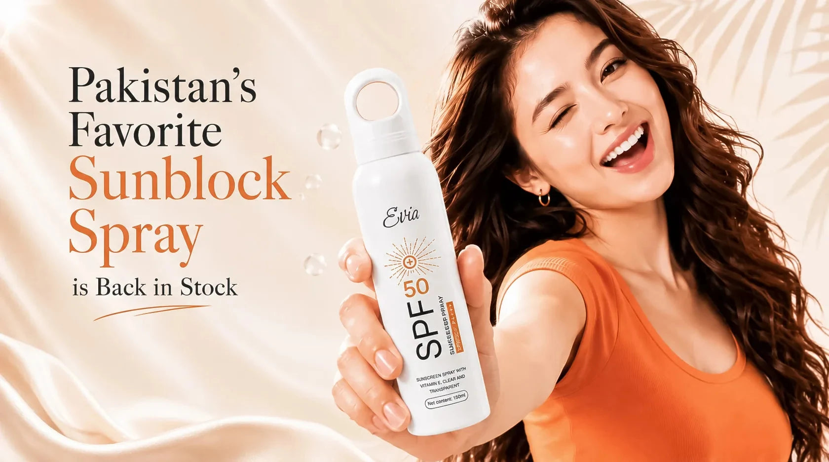 Evia SPF 50 Sunscreen Spray β back in stock