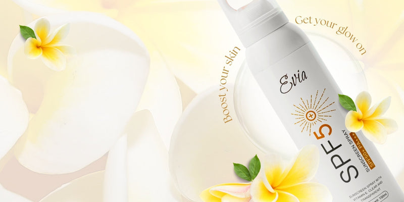 Evia Invisible Sunblock Spray SPF 50 — Built for Pakistan's Climate